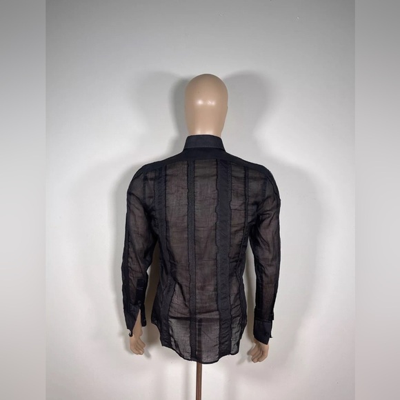 J. Lindeberg Button Up Shirt Black Long Sleeve Men’s Size M - Picture 6 of 7